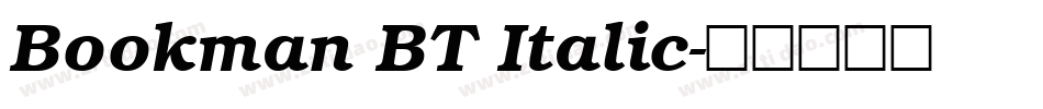 Bookman BT Italic字体转换